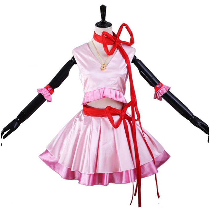 Shugo Chara! Amu Hinamori Amulet Heart Cosplay Costume Pink Dress Halloween Cosplay Outfit