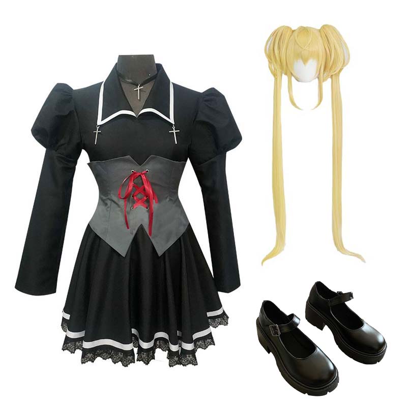 Shugo Chara!Utau Hoshina Cosplay Costume Dress+Wigs+Cosplay Shoes Full Set Halloween Carnival Costume
