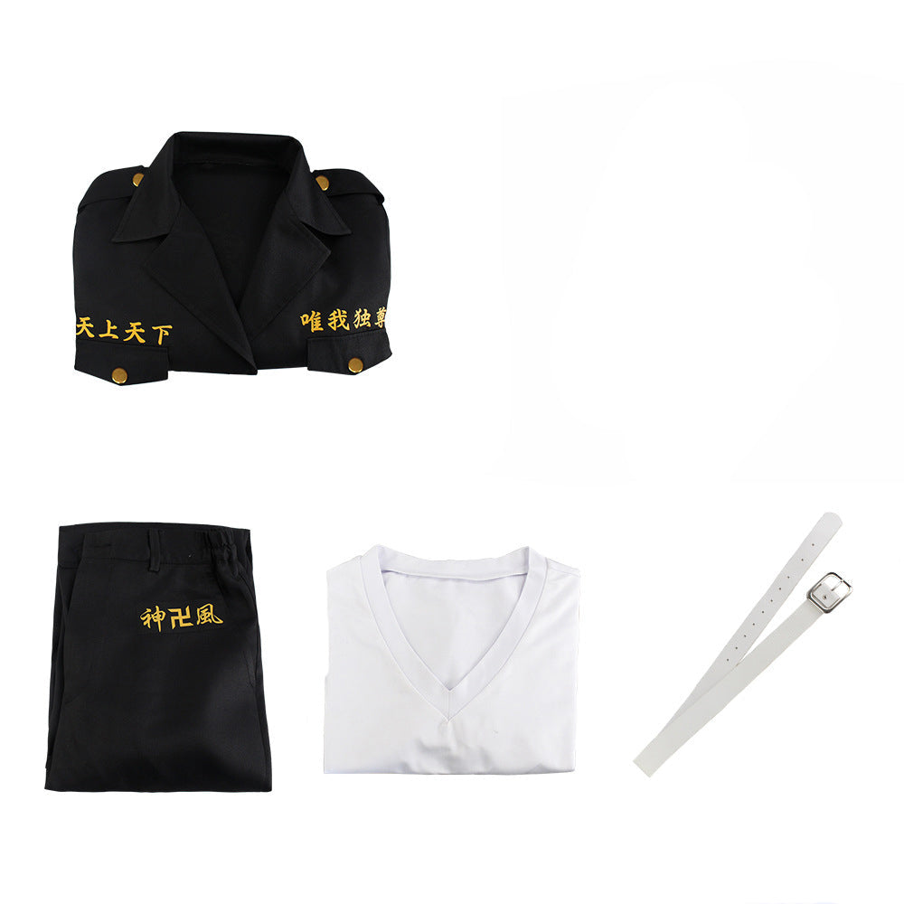 Manjiro Sano Costume With Cloak Tokyo Manji Gang Leader Mikey Cosplay Costume Uniform