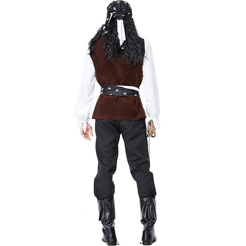 Skeleton Sign Wild Crew Pirate Costume Halloween/Stage Performance/Party