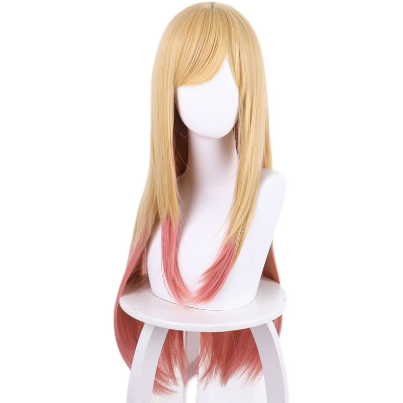 Kitagawa Marin Cosplay Long Wigs Golden and Pink Gradient Wig