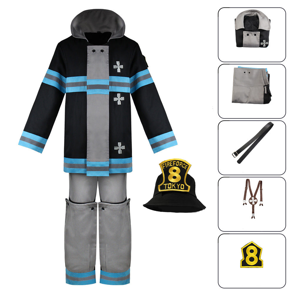 Special Fire Force Company 8 Uniform Costume Shinra Kusakabe Costume Outfit