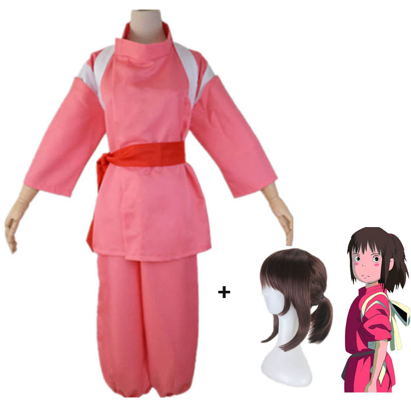 Spirited Away Cosplay Ogino Chihiro Costume Kimono Suit