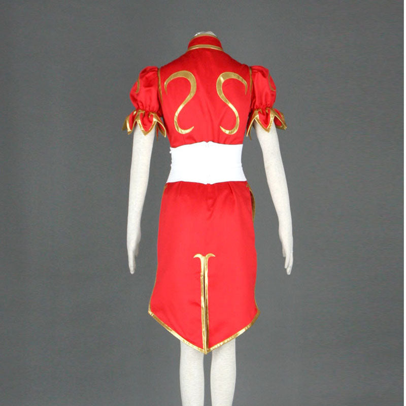 Street Fighter V Chun Li Cosplay Costume Cheongsam Cosplay Costume Red Version