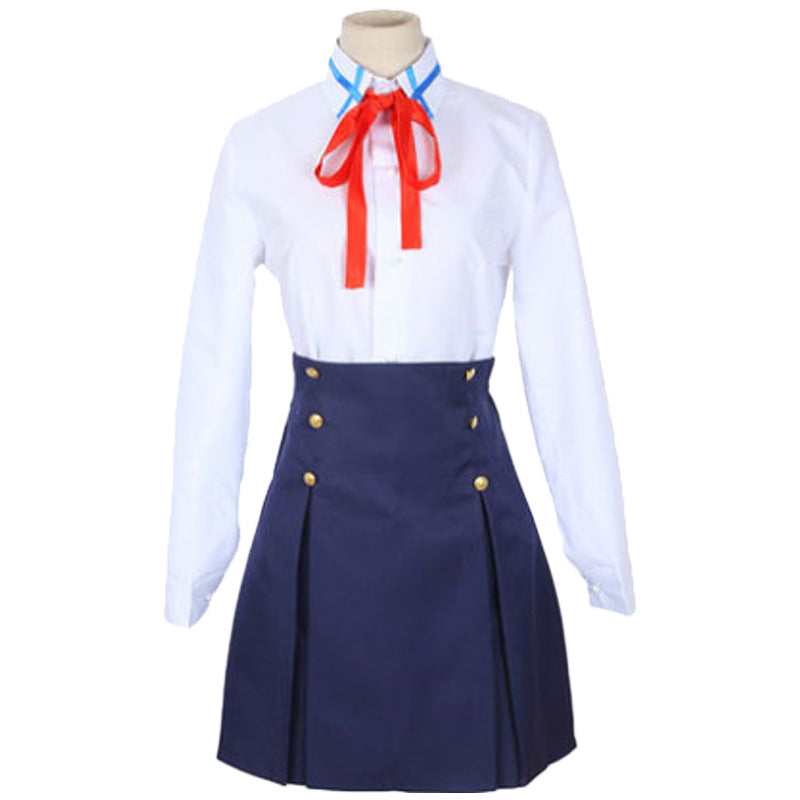 Anime Sword Art Online SAO Yuuki Asuna School Uniform Cosplay Costume