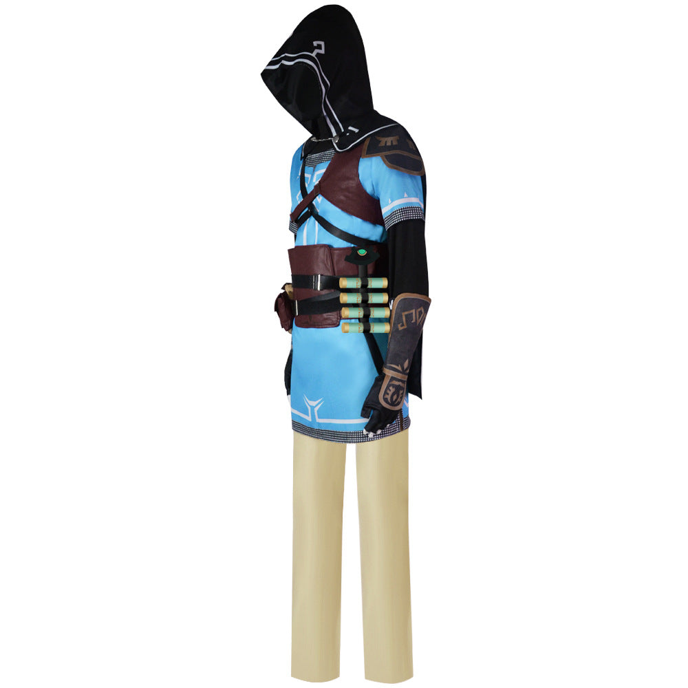 Kids Version Link Whole Set Cosplay Costume+Wigs+Cosplay Boots Halloween Carnival Costume Outfit Set