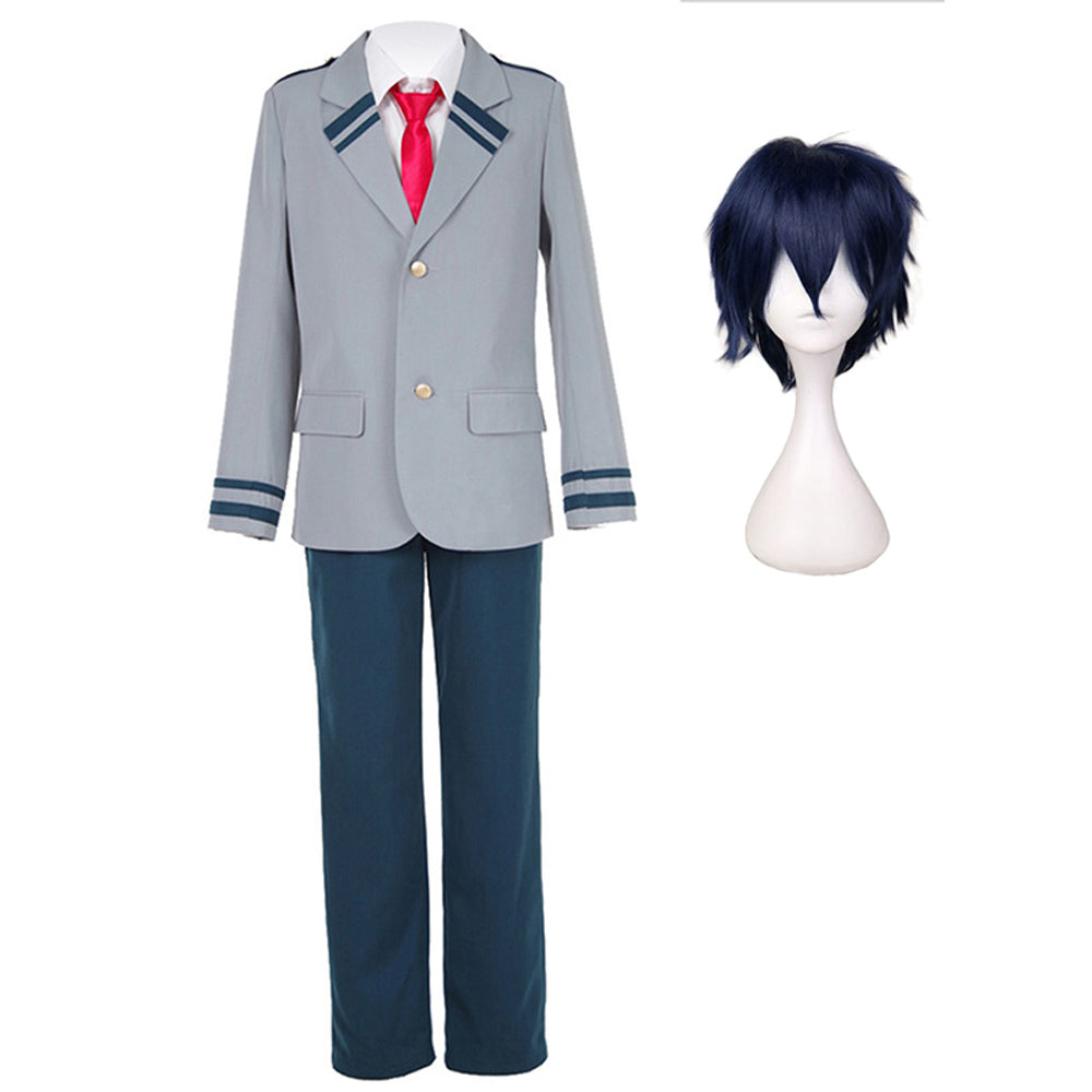 Tenya Ida School Uniform Costume With Wigs Set Halloween Cosplay Outfit