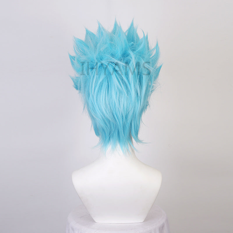 Fox's Sin of Greed Ban Cosplay Wigs Sky Blue Short Wigs Accessories