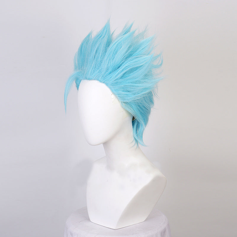 Fox's Sin of Greed Ban Cosplay Wigs Sky Blue Short Wigs Accessories