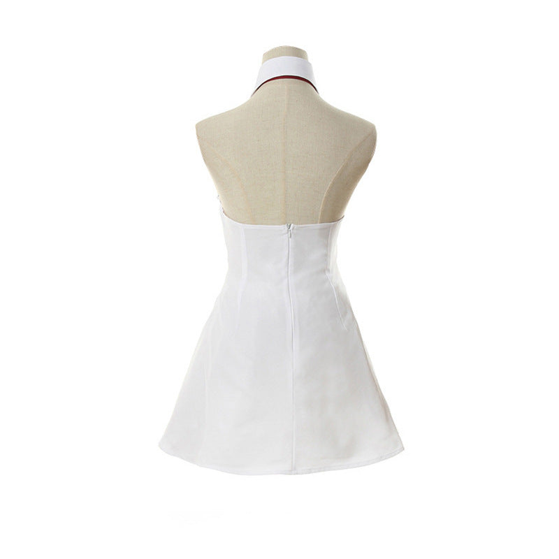 Elizabeth Liones White Dress Costume Halloween Cosplay Outfit