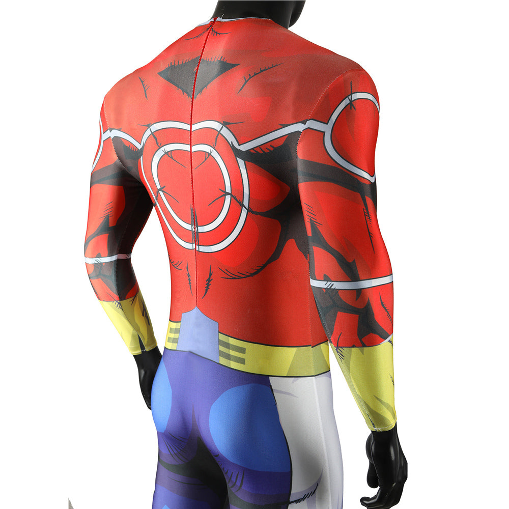 Toshinori Yagi Silver Age Costume Zentai With Cloak All Might Halloween Cosplay Outfit