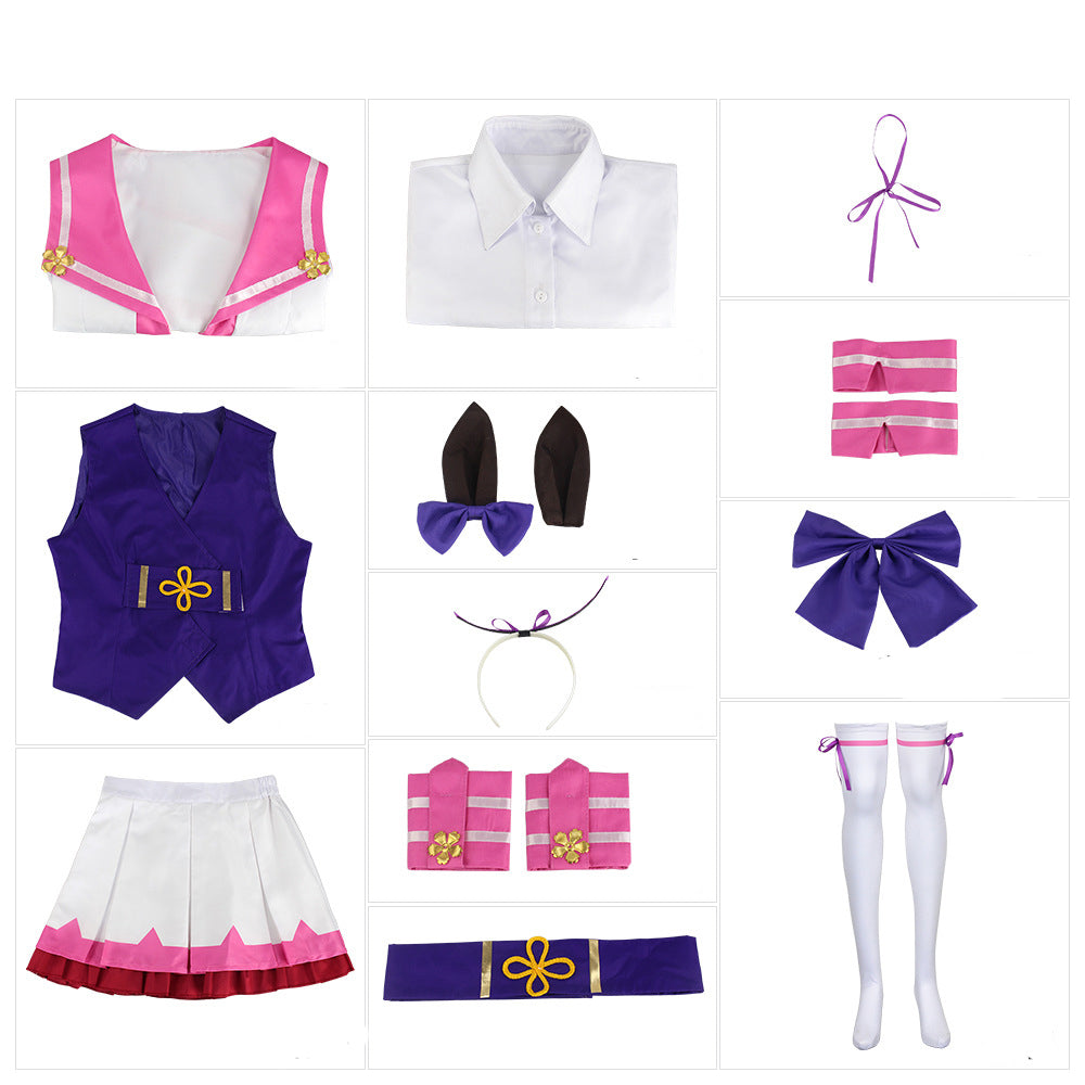 Uma Musume: Pretty Derby Special Week Whole Set Cosplay Costume+Wigs+Boots