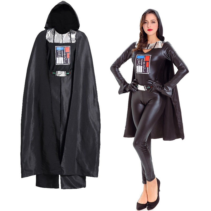 Unisex Black  Warrior Cosplay Costume For Halloween Party Performance