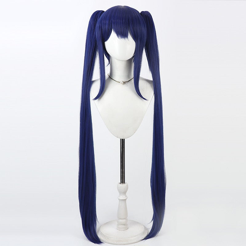 Wendy Marvell Dark Blue Hair Wigs Halloween Costume Accessories