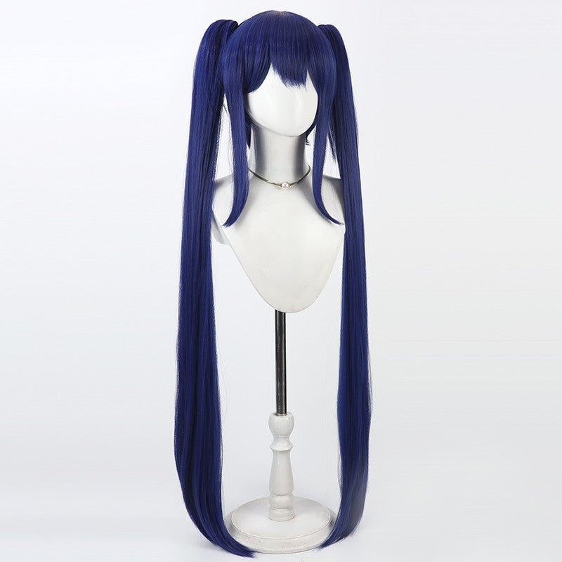 Wendy Marvell Dark Blue Hair Wigs Halloween Costume Accessories