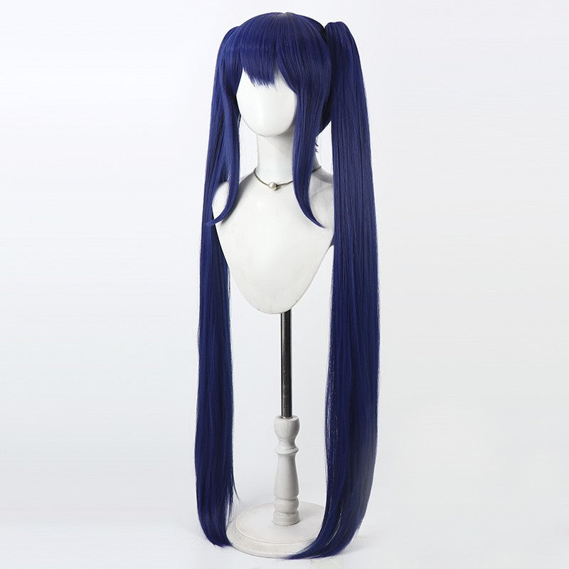 Wendy Marvell Dark Blue Hair Wigs Halloween Costume Accessories