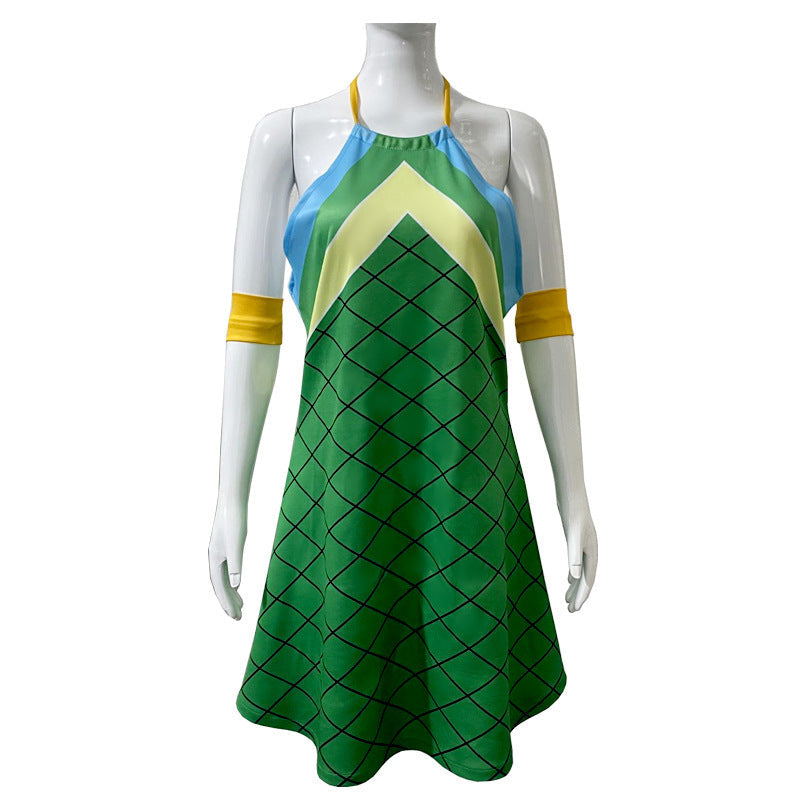 Wendy Marvell Green Dress Cosplay Costume Outfit Halloween Cosplay Costume