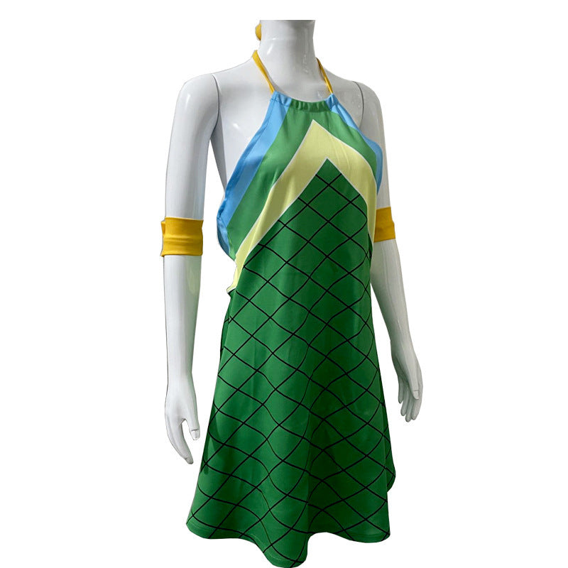 Wendy Marvell Green Dress Cosplay Costume Outfit Halloween Cosplay Costume
