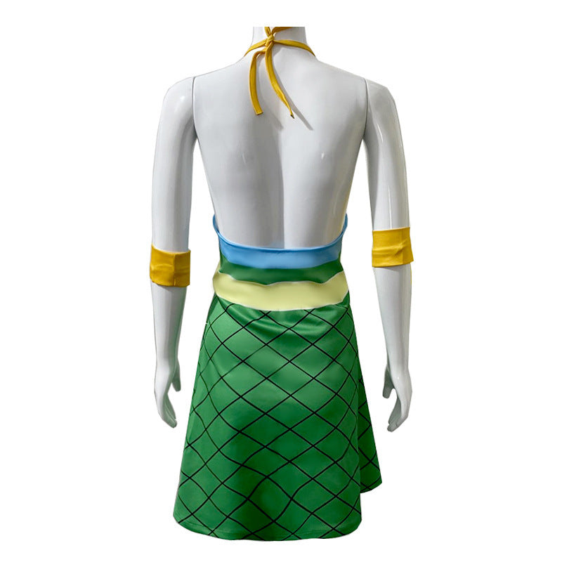 Wendy Marvell Green Dress Cosplay Costume Outfit Halloween Cosplay Costume