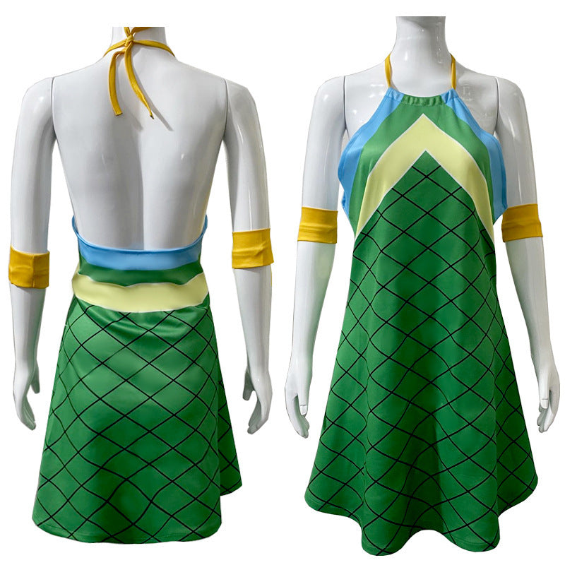 Wendy Marvell Green Dress Cosplay Costume Outfit Halloween Cosplay Costume