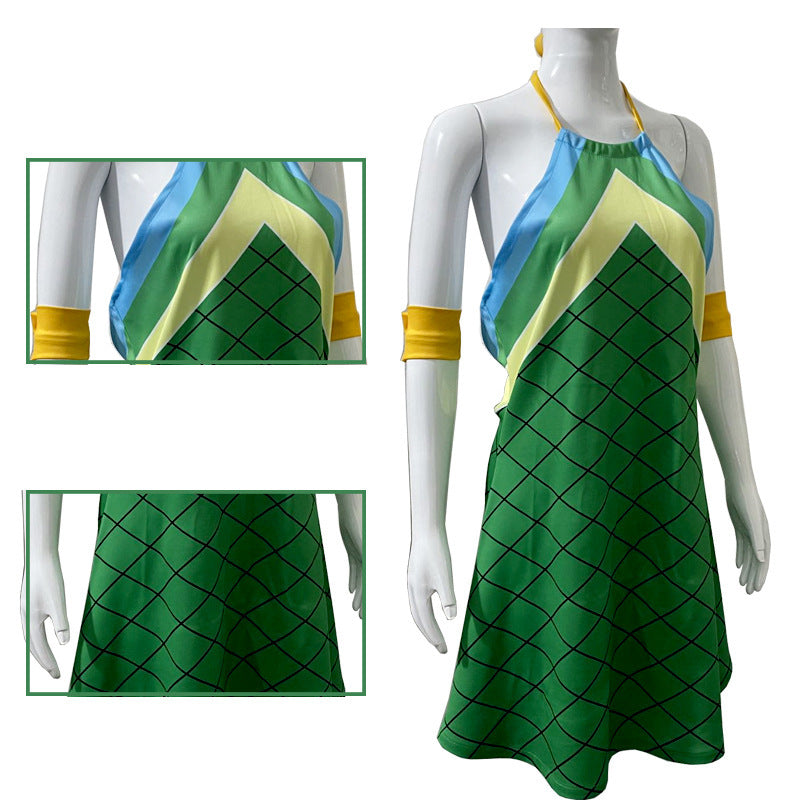 Wendy Marvell Green Dress Cosplay Costume Outfit Halloween Cosplay Costume