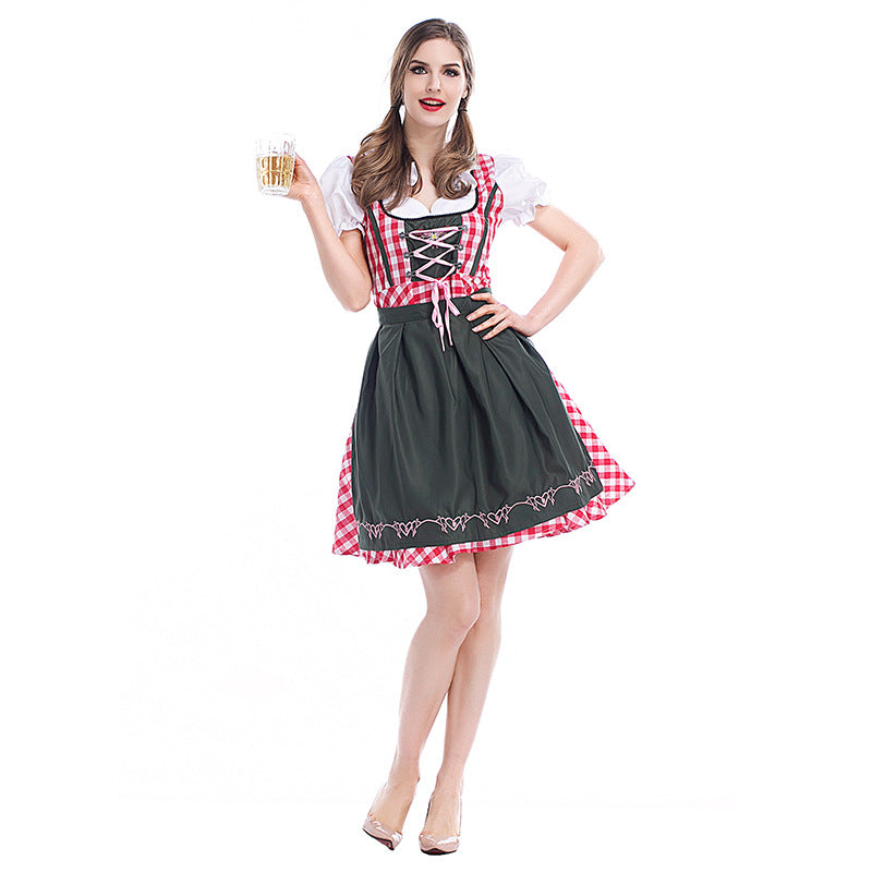 Women Bavarian Beer Oktoberfest Drind Party Dress Costume