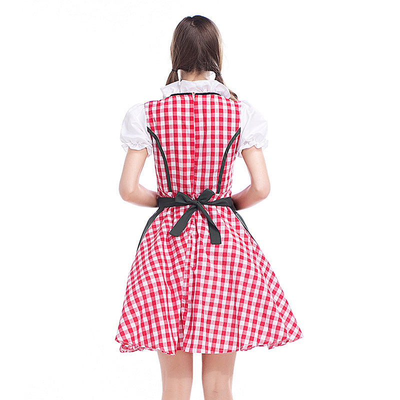 Women Bavarian Beer Oktoberfest Drind Party Dress Costume