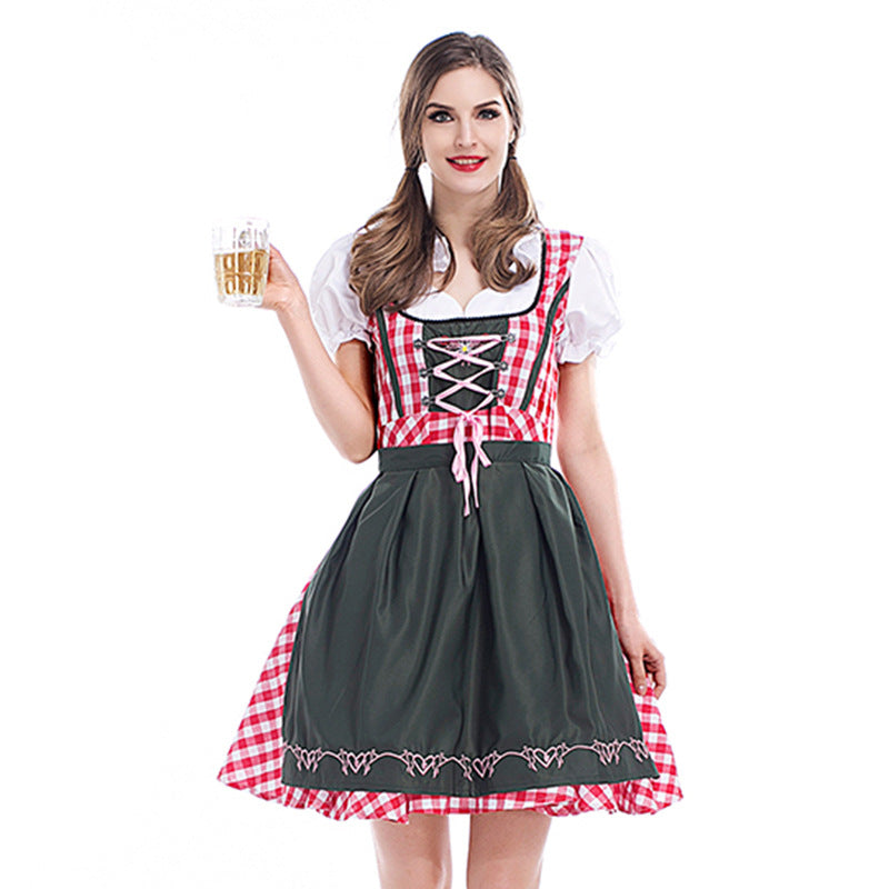 Women Bavarian Beer Oktoberfest Drind Party Dress Costume