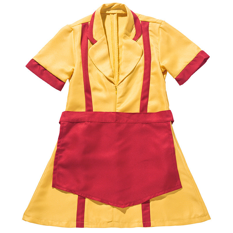 Women Beer Festival Costume 2 Broke Girls Max Caroline Waiter Uniform Dress Costume