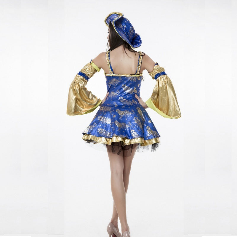 Women Deluxe Royal Queen Pirate Costume Halloween/Stage Performance/Party Women