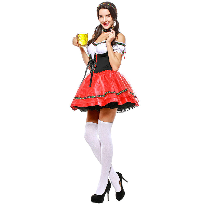 Women German Bavarian Oktoberfest Drindl Sexy Dress Costume