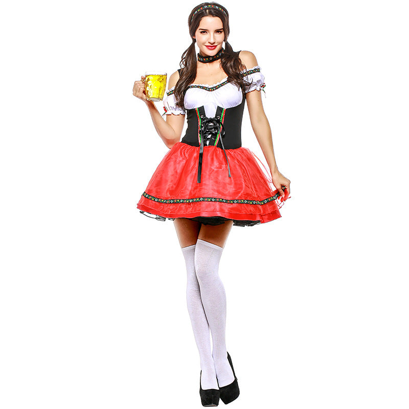 Women German Bavarian Oktoberfest Drindl Sexy Dress Costume