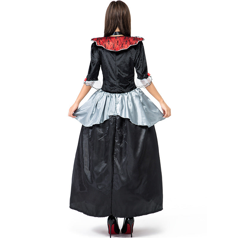 Women  Gothic Vampire Classic Cosplay Costume Dress For Halloween Party Performance