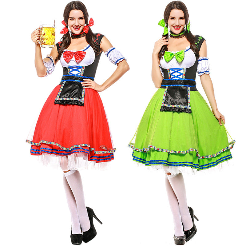 Women Oktoberfest Bavarian Beer Festival Costume Party Waitress Maid Costume