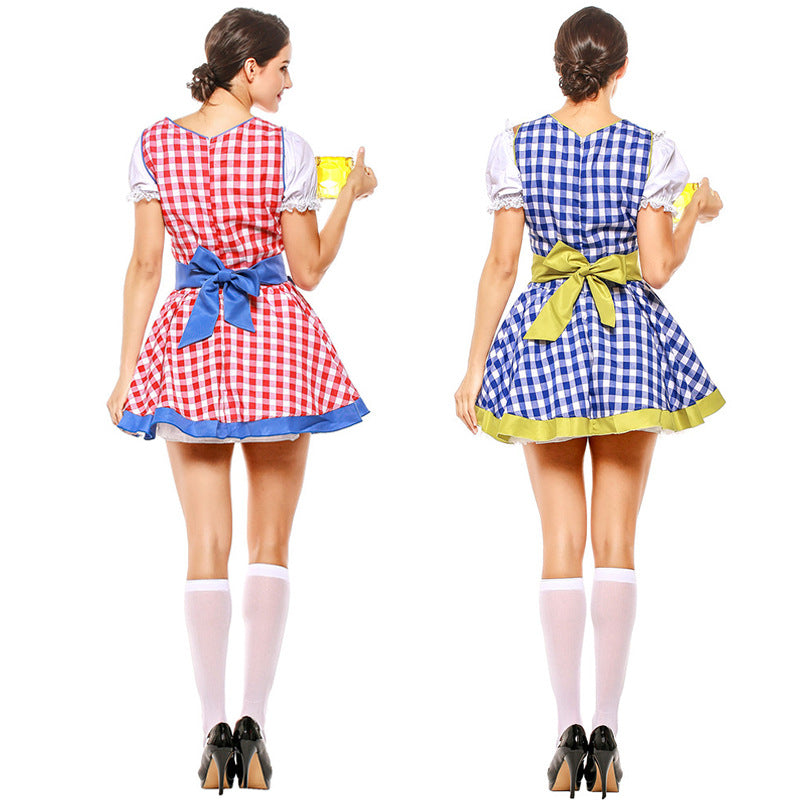 Women Oktoberfest Bavarian Beer Party Festival Costume Waitress Maid Costume