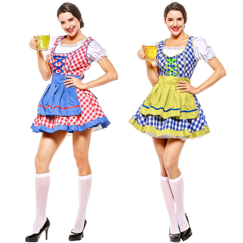 Women Oktoberfest Bavarian Beer Party Festival Costume Waitress Maid Costume