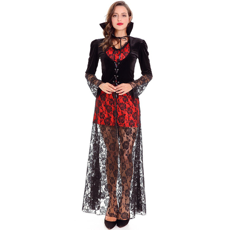 Women Vampire Classic Lady Cosplay Costume Dress For Halloween Party Performance