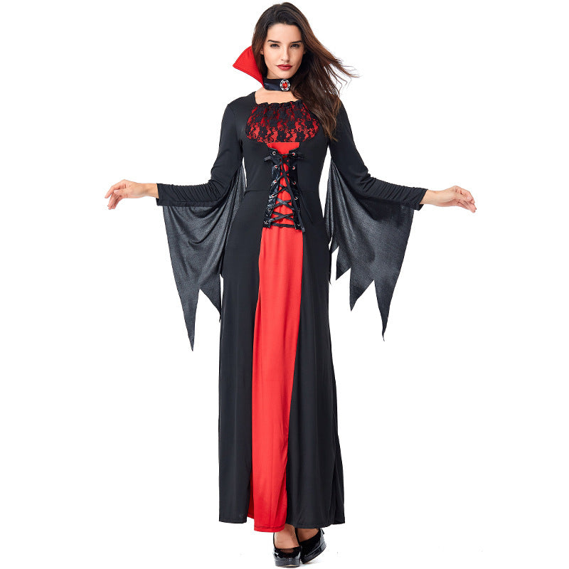 Women Vampire Cosplay Costume Dress For Halloween Party Performance
