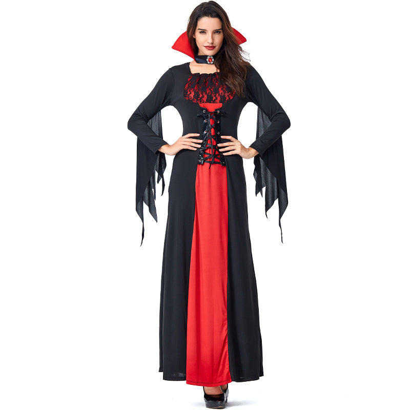 Women Vampire Cosplay Costume Dress For Halloween Party Performance