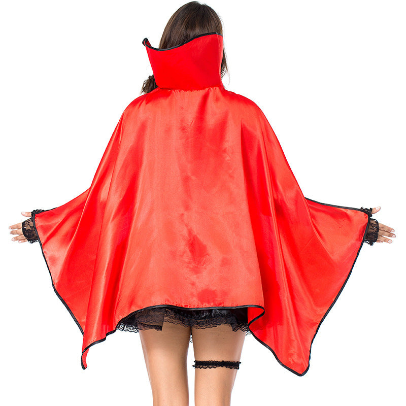 Women Vampire Queen Cosplay Costume Dress For Halloween Party Performance