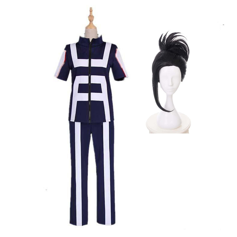 Momo Yaoyorozu Training Suit Costumes With Wigs Cosplay Set