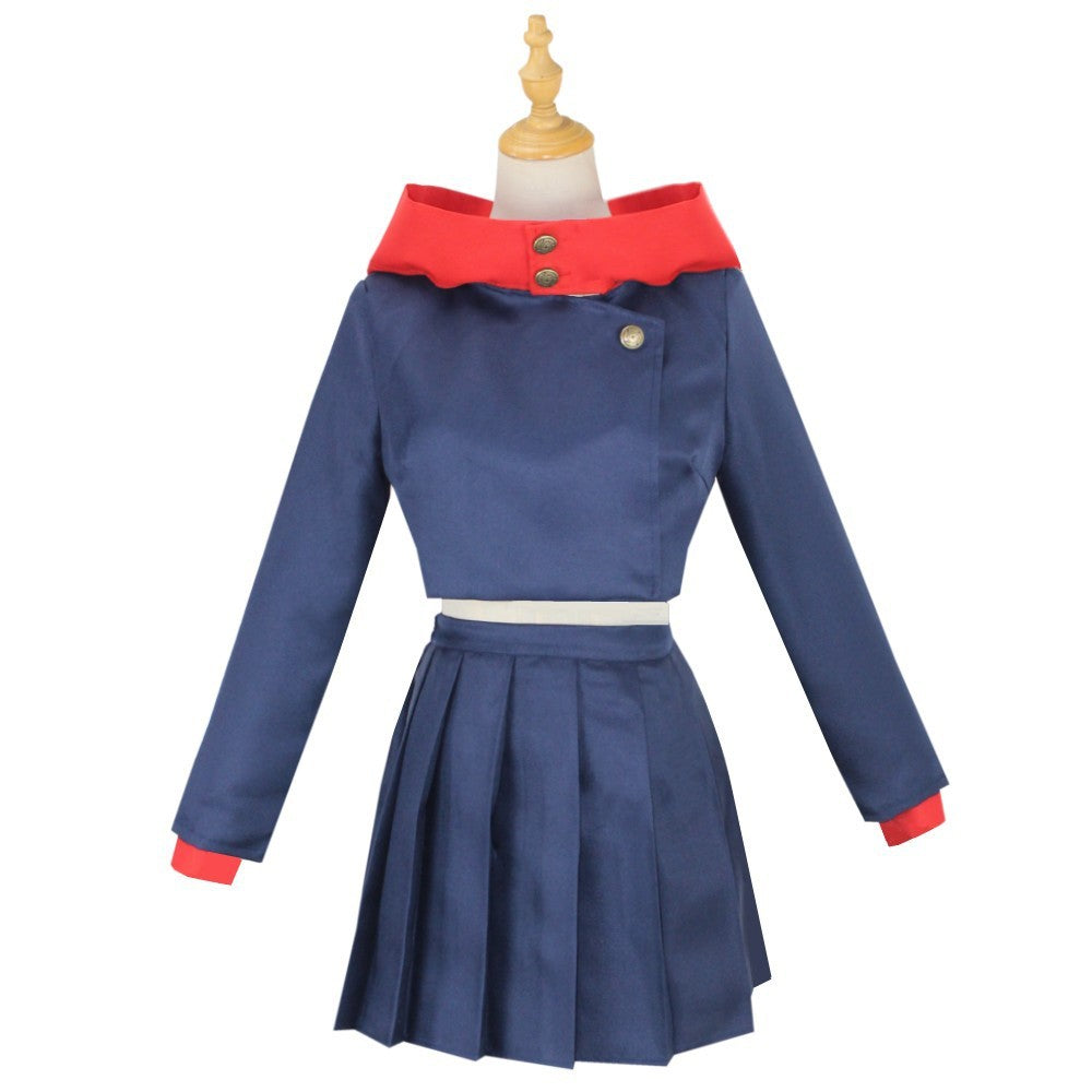Yuji Itadori Female Version Costume Suit Crop Top and Skirt Halloween Costume Outfit