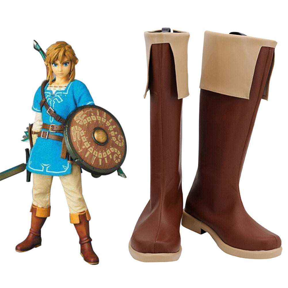Kids Version Link Whole Set Cosplay Costume+Wigs+Cosplay Boots Halloween Carnival Costume Outfit Set