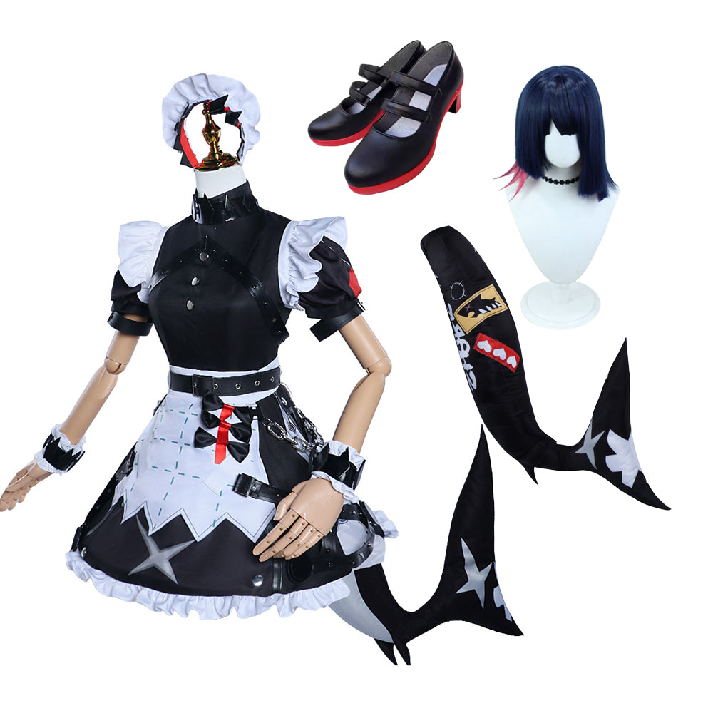 Zenless Zone Zero Ellen Joe Costume+Wigs+Tails+Shoes Whole Set Halloween Cosplay Outfit