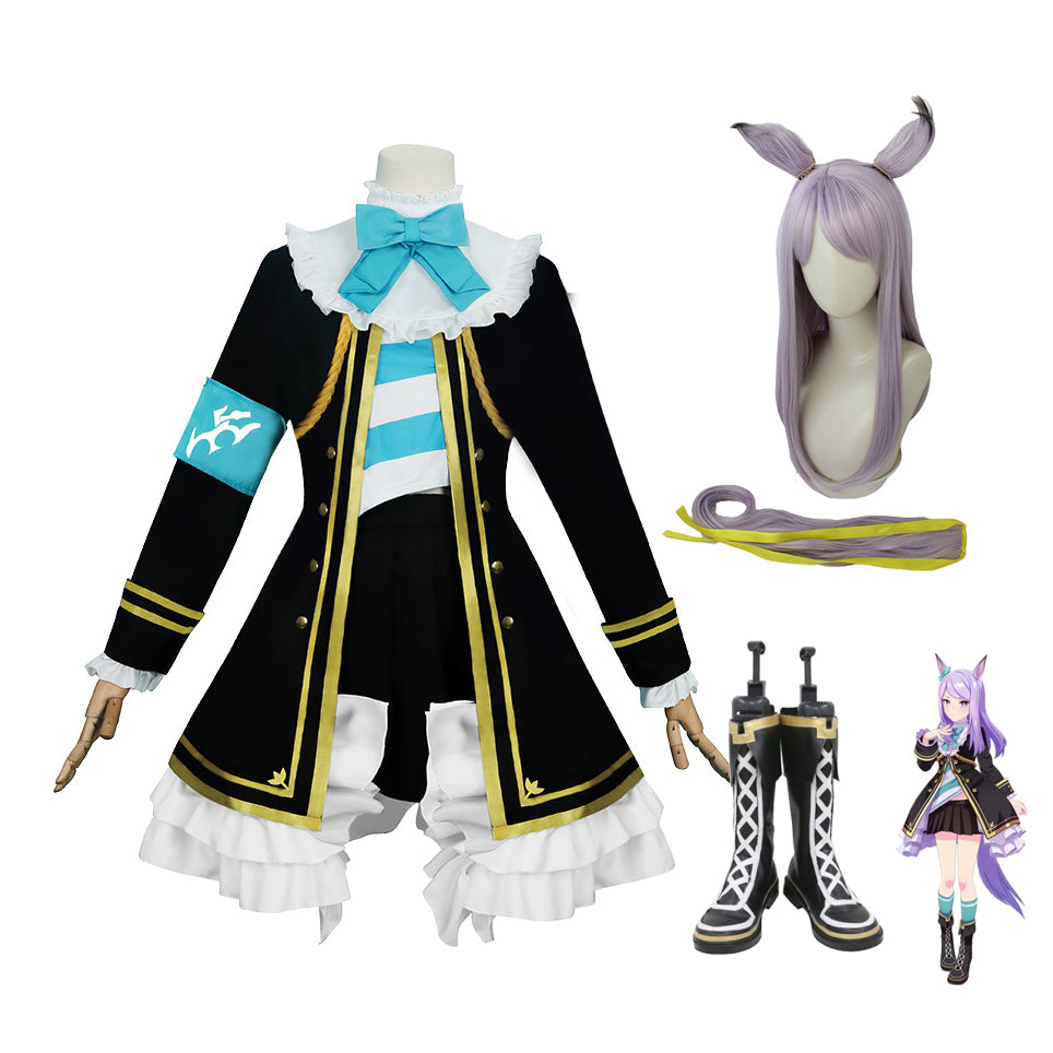 Uma Musume: Pretty Derby Mejiro McQueen Whole Set Cosplay Costume+Wigs+Shoes