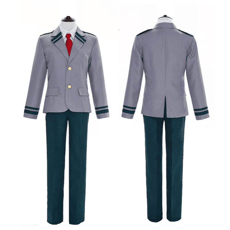Izuku Midoriya Costume Uniform Deku School Uniform Cosplay Outfit with Wigs Set