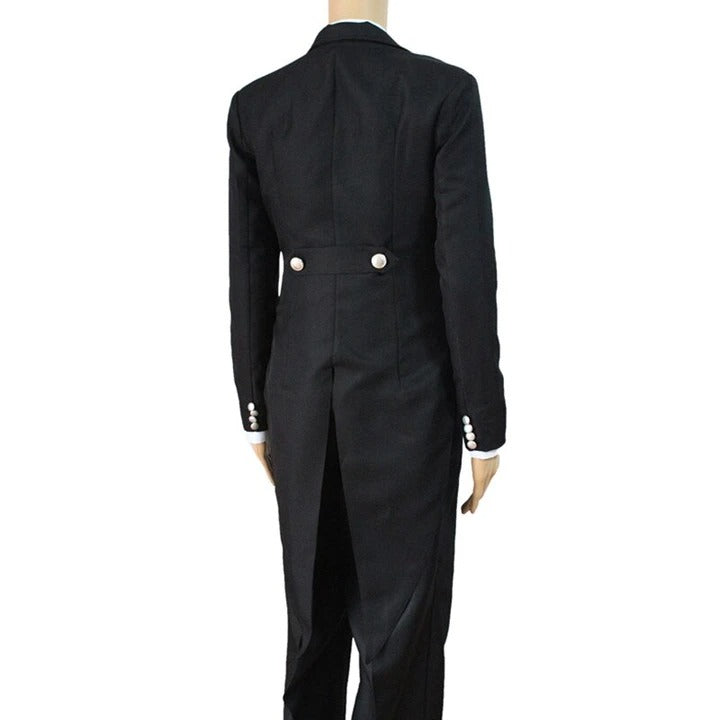 Anime Kuroshitsuji Black Butler Sebastian Michaelis Costume Butler's Outfit Suit Halloween Cosplay Costume