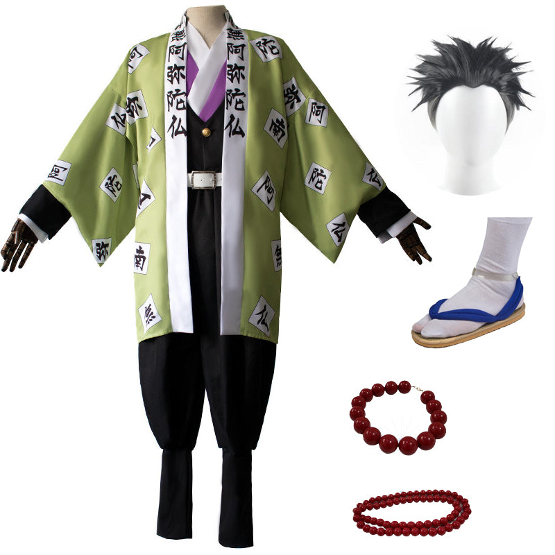 Anime Gyomei Himejima Cosplay Costume With Wigs and Shoes Full Set Halloween Carnival Costume