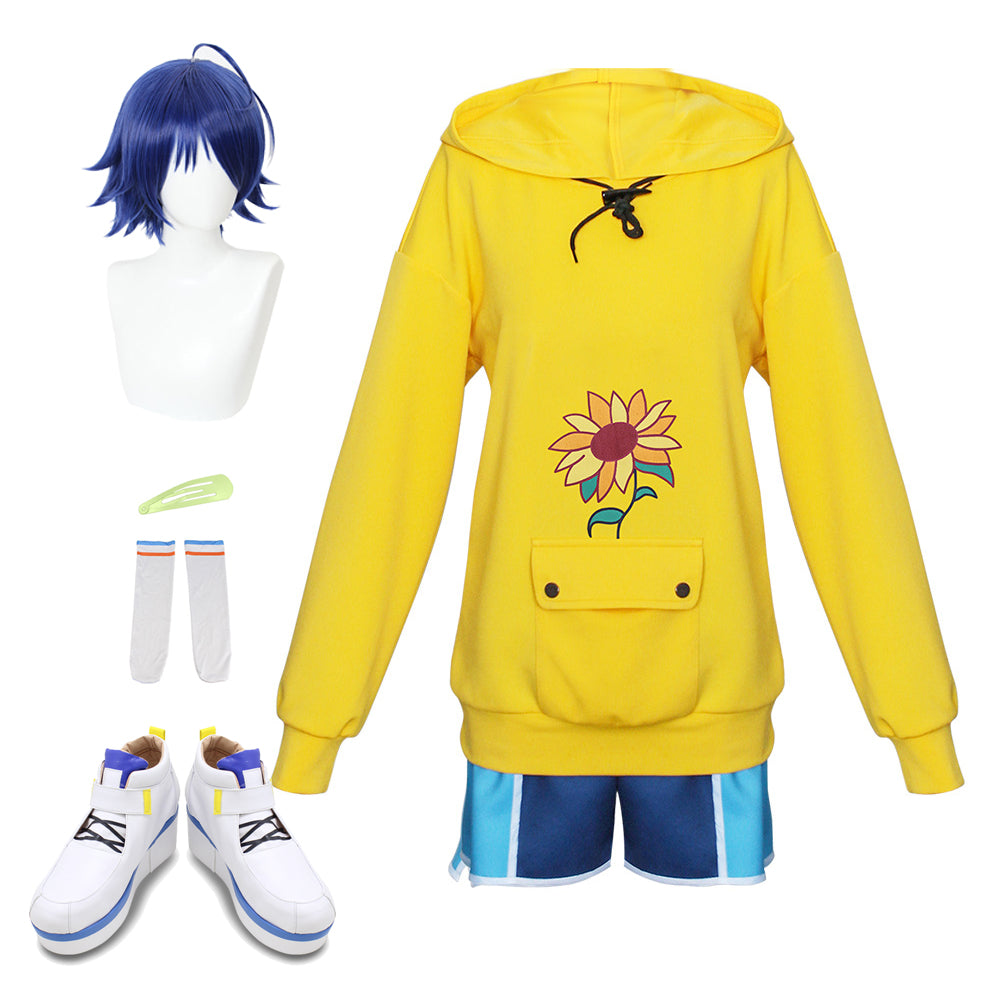 Anime Wonder Egg Priority Ai Ohto Whole Set Cosplay Costume With Wigs and Shoes Halloween Cosplay Outfit