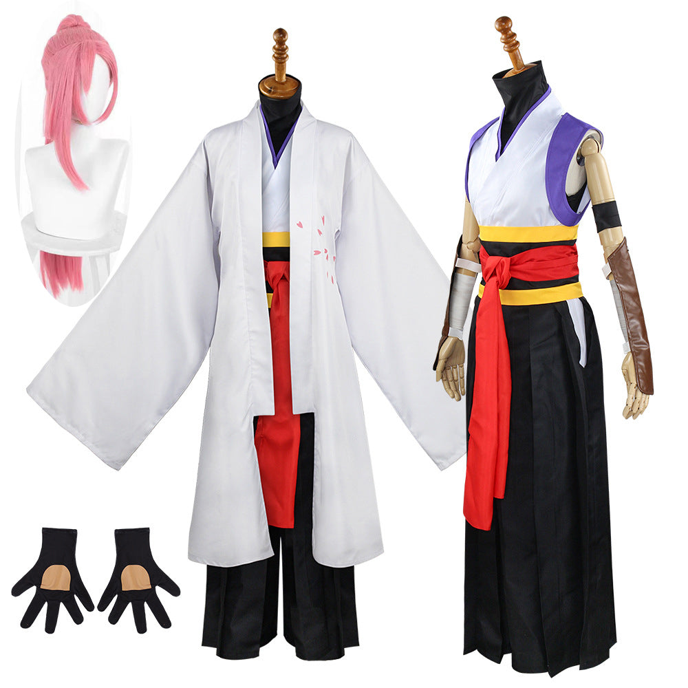 Anime SK8 the Infinity Kaoru Sakurayashiki Cherry Blossom Kimono Cosplay Costume With Wigs Whole Set Halloween Cosplay Outfit